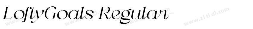 LoftyGoals Regular字体转换